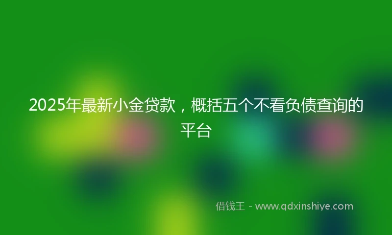 2025年最新小金贷款，概括五个不看负债查询的平台