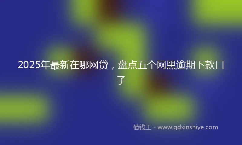 2025年最新在哪网贷，盘点五个网黑逾期下款口子