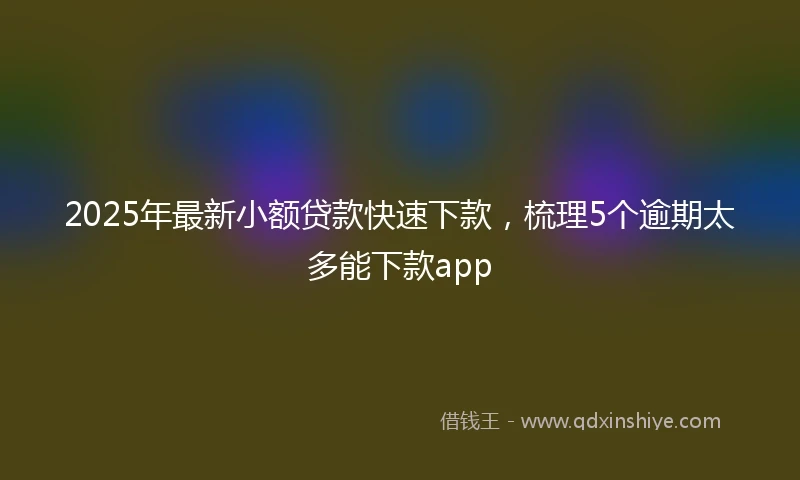 2025年最新小额贷款快速下款，梳理5个逾期太多能下款app