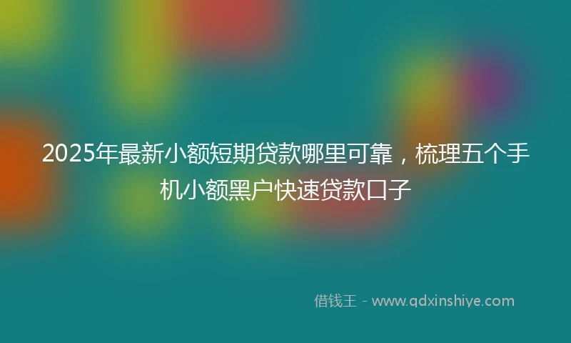 2025年最新小额短期贷款哪里可靠，梳理五个手机小额黑户快速贷款口子