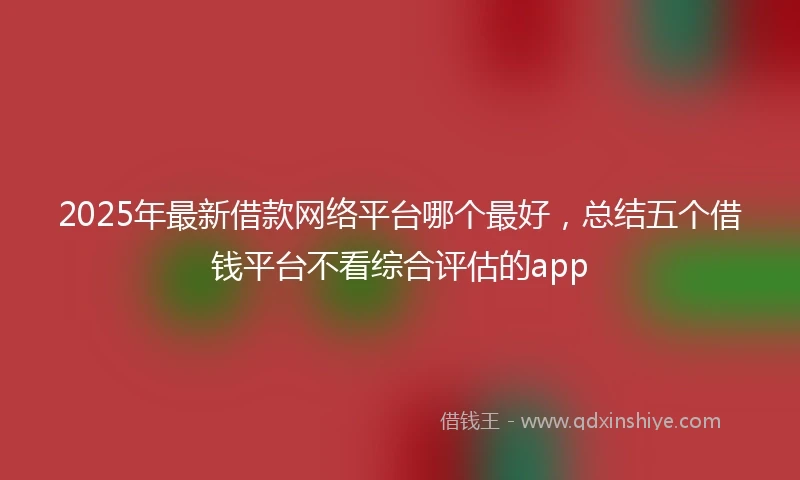 2025年最新借款网络平台哪个最好，总结五个借钱平台不看综合评估的app
