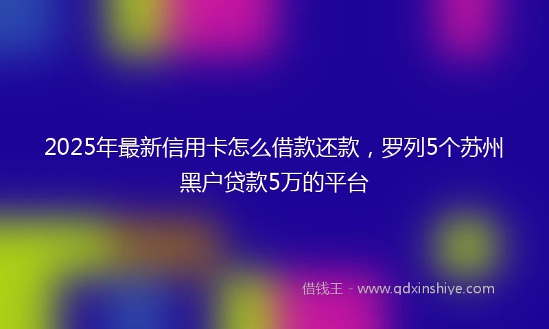 2025年最新信用卡怎么借款还款，罗列5个苏州黑户贷款5万的平台