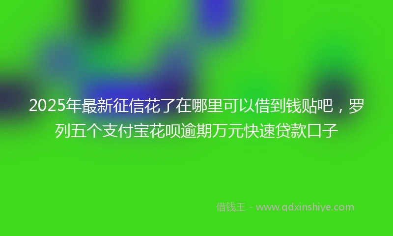 2025年最新征信花了在哪里可以借到钱贴吧，罗列五个支付宝花呗逾期万元快速贷款口子