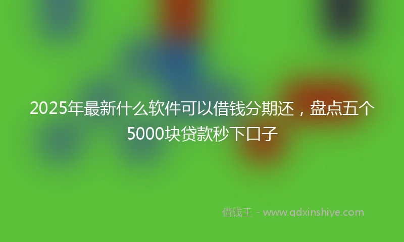 2025年最新什么软件可以借钱分期还，盘点五个5000块贷款秒下口子