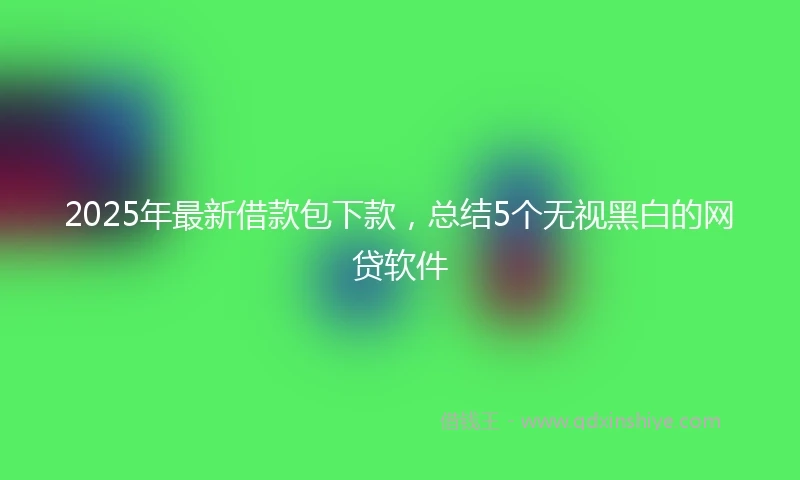 2025年最新借款包下款，总结5个无视黑白的网贷软件