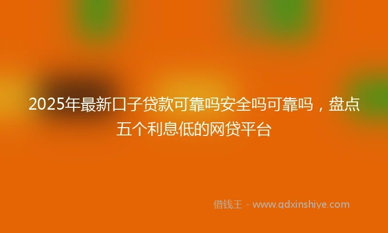 2025年最新口子贷款可靠吗安全吗可靠吗，盘点五个利息低的网贷平台