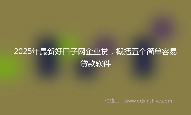 2025年最新好口子网企业贷，概括五个简单容易贷款软件