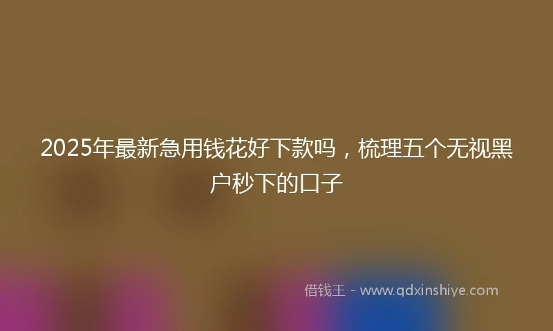 2025年最新急用钱花好下款吗，梳理五个无视黑户秒下的口子