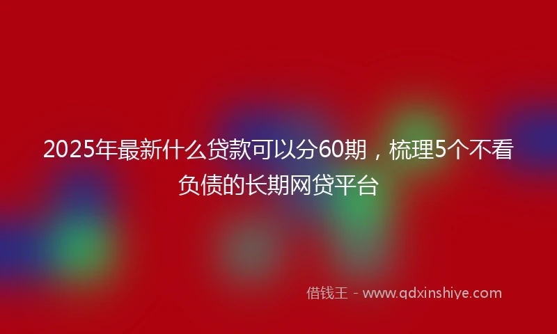 2025年最新什么贷款可以分60期，梳理5个不看负债的长期网贷平台