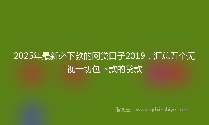 2025年最新必下款的网贷口子2019，汇总五个无视一切包下款的贷款
