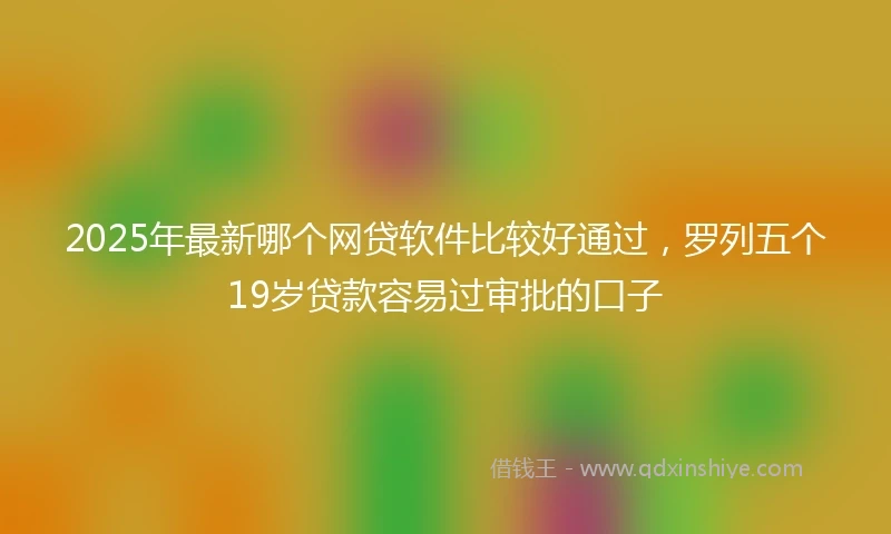 2025年最新哪个网贷软件比较好通过，罗列五个19岁贷款容易过审批的口子