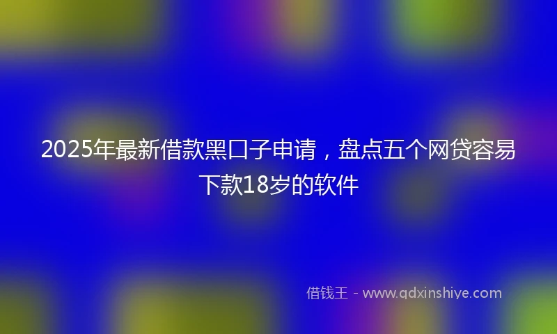 2025年最新借款黑口子申请，盘点五个网贷容易下款18岁的软件