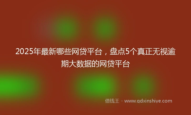 2025年最新哪些网贷平台，盘点5个真正无视逾期大数据的网贷平台