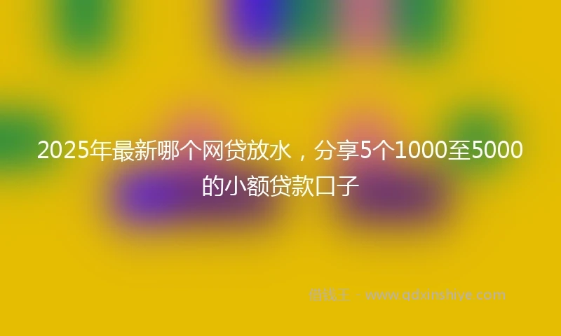 2025年最新哪个网贷放水，分享5个1000至5000的小额贷款口子