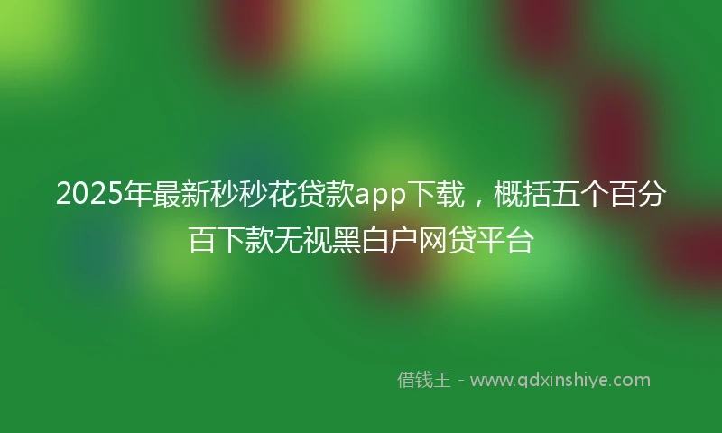 2025年最新秒秒花贷款app下载，概括五个百分百下款无视黑白户网贷平台