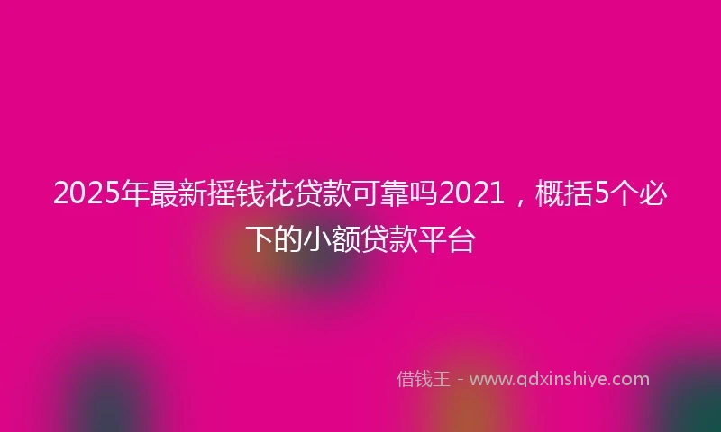 2025年最新摇钱花贷款可靠吗2021，概括5个必下的小额贷款平台