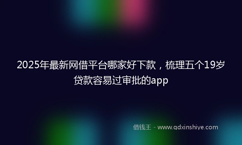2025年最新网借平台哪家好下款，梳理五个19岁贷款容易过审批的app