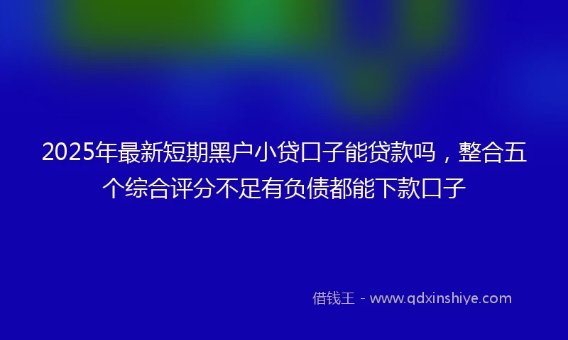 2025年最新短期黑户小贷口子能贷款吗，整合五个综合评分不足有负债都能下款口子