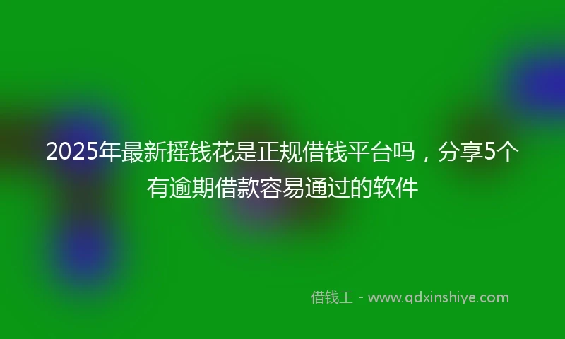 2025年最新摇钱花是正规借钱平台吗，分享5个有逾期借款容易通过的软件