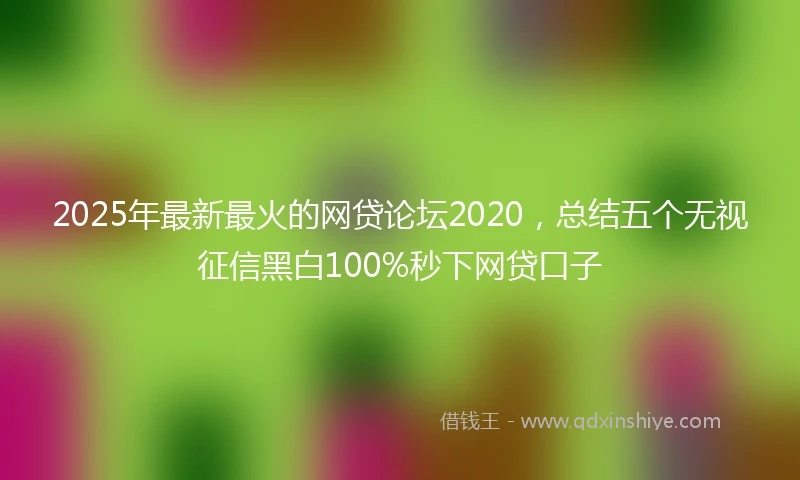 2025年最新最火的网贷论坛2020，总结五个无视征信黑白100%秒下网贷口子