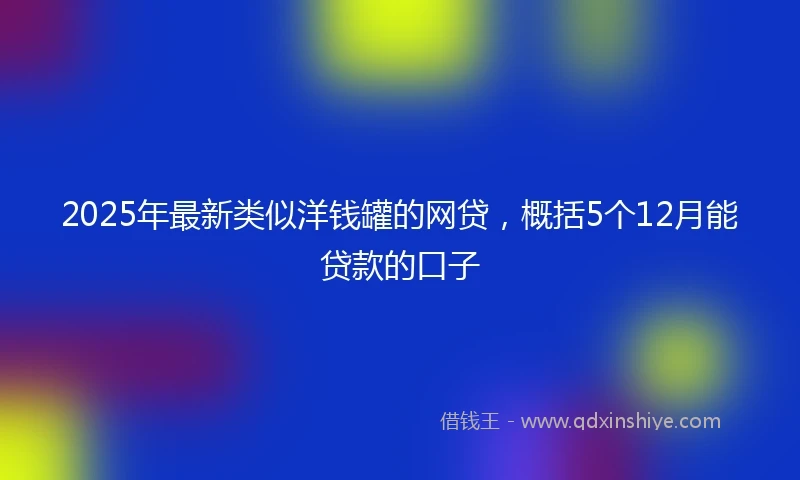 2025年最新类似洋钱罐的网贷，概括5个12月能贷款的口子