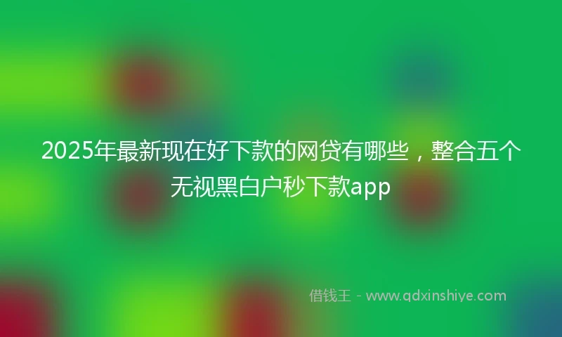 2025年最新现在好下款的网贷有哪些，整合五个无视黑白户秒下款app