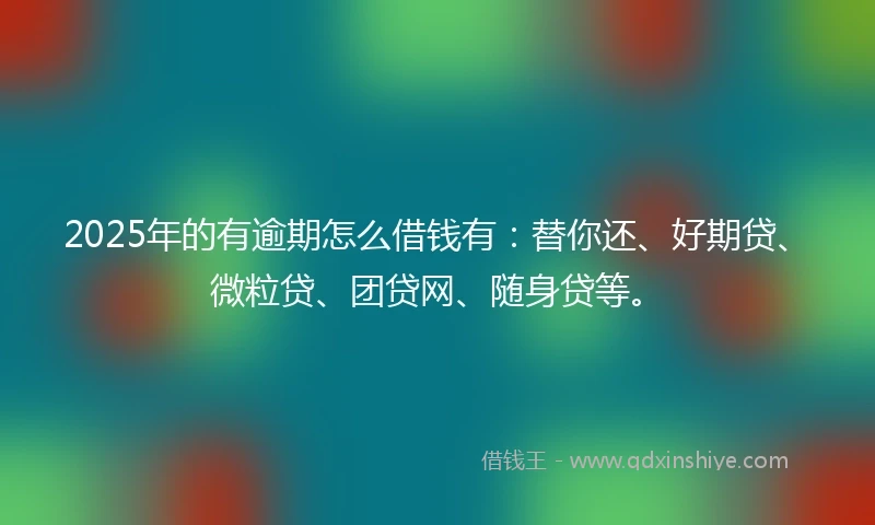 2025年的有逾期怎么借钱有：替你还、好期贷、微粒贷、团贷网、随身贷等。