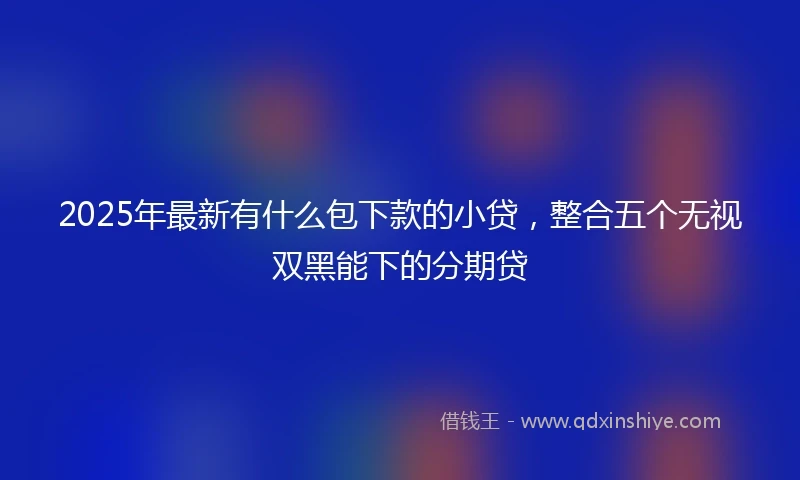 2025年最新有什么包下款的小贷,整合五个无视双黑能下的分期贷