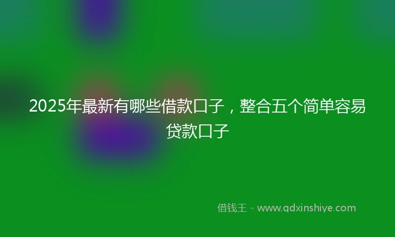 2025年最新有哪些借款口子，整合五个简单容易贷款口子