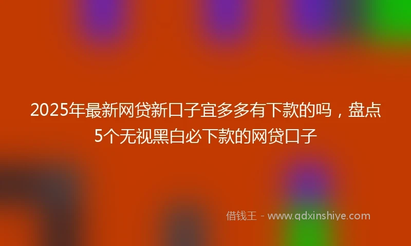 2025年最新网贷新口子宜多多有下款的吗，盘点5个无视黑白必下款的网贷口子