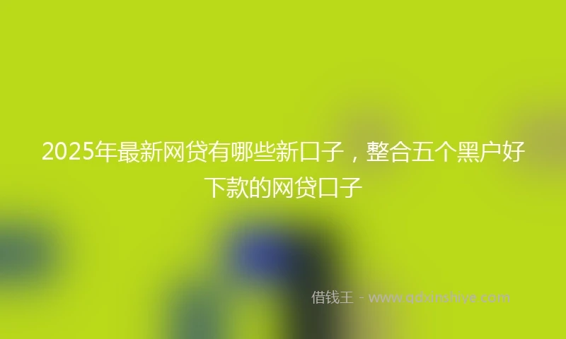 2025年最新网贷有哪些新口子，整合五个黑户好下款的网贷口子
