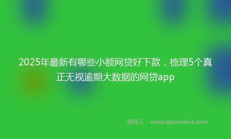 2025年最新有哪些小额网贷好下款，梳理5个真正无视逾期大数据的网贷app