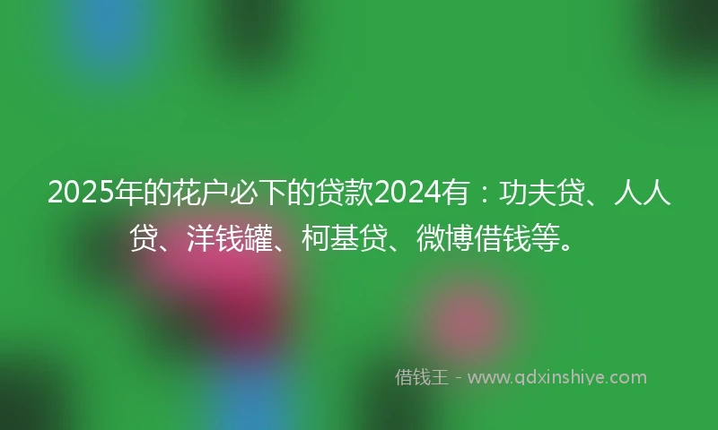 2025年的花户必下的贷款2024有：功夫贷、人人贷、洋钱罐、柯基贷、微博借钱等。