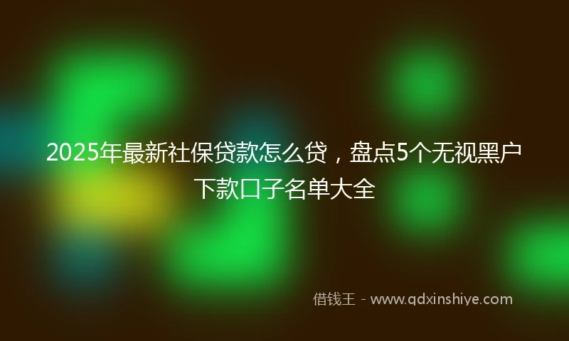 2025年最新社保贷款怎么贷，盘点5个无视黑户下款口子名单大全