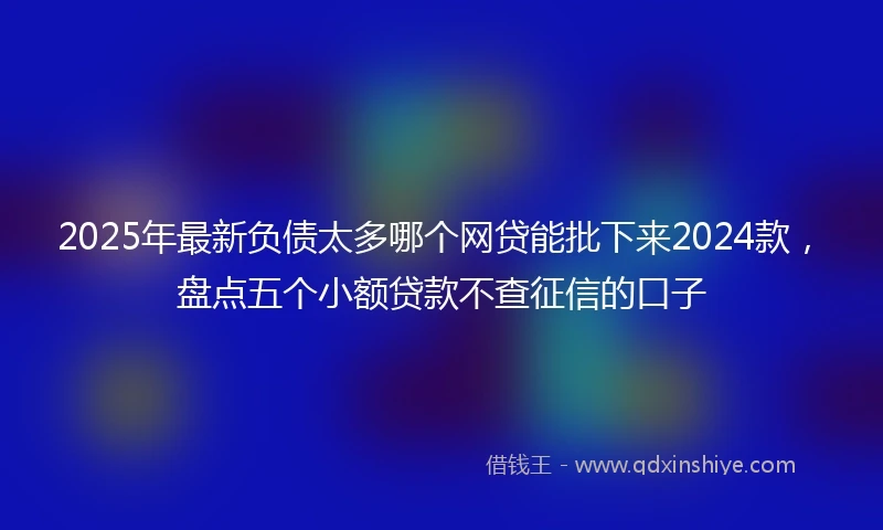 2025年最新负债太多哪个网贷能批下来2024款，盘点五个小额贷款不查征信的口子