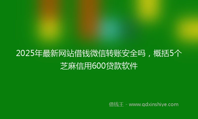 2025年最新网站借钱微信转账安全吗，概括5个芝麻信用600贷款软件