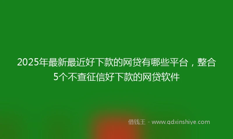 2025年最新最近好下款的网贷有哪些平台，整合5个不查征信好下款的网贷软件