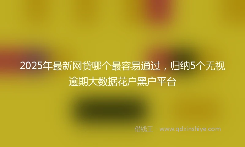 2025年最新网贷哪个最容易通过，归纳5个无视逾期大数据花户黑户平台
