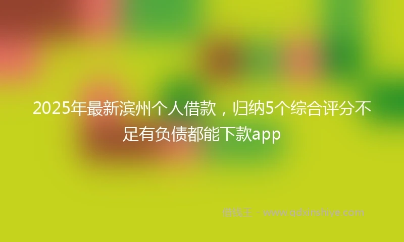 2025年最新滨州个人借款，归纳5个综合评分不足有负债都能下款app