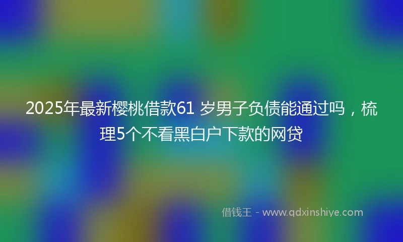 2025年最新樱桃借款61 岁男子负债能通过吗，梳理5个不看黑白户下款的网贷