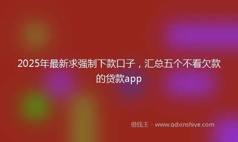 2025年最新求强制下款口子，汇总五个不看欠款的贷款app