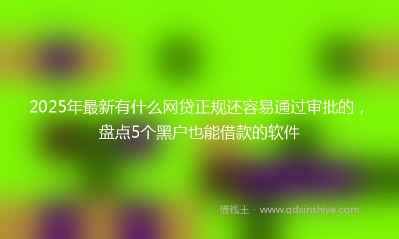 2025年最新有什么网贷正规还容易通过审批的，盘点5个黑户也能借款的软件
