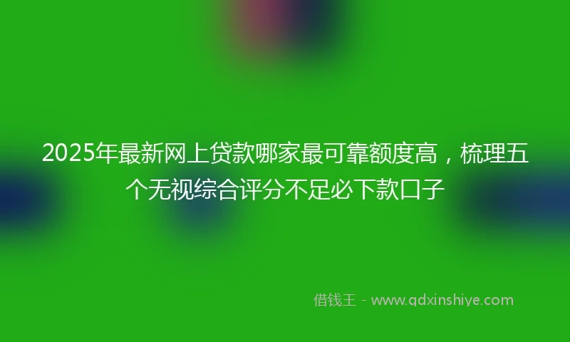 2025年最新网上贷款哪家最可靠额度高，梳理五个无视综合评分不足必下款口子