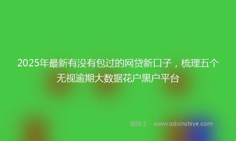 2025年最新有没有包过的网贷新口子，梳理五个无视逾期大数据花户黑户平台