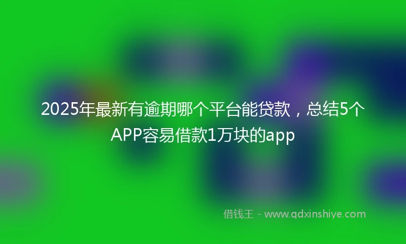 2025年最新有逾期哪个平台能贷款，总结5个APP容易借款1万块的app
