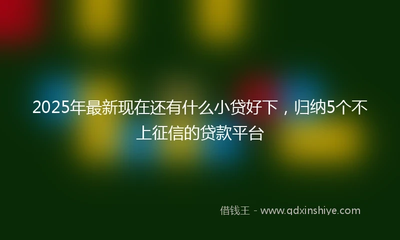 2025年最新现在还有什么小贷好下，归纳5个不上征信的贷款平台