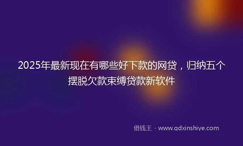 2025年最新现在有哪些好下款的网贷，归纳五个摆脱欠款束缚贷款新软件