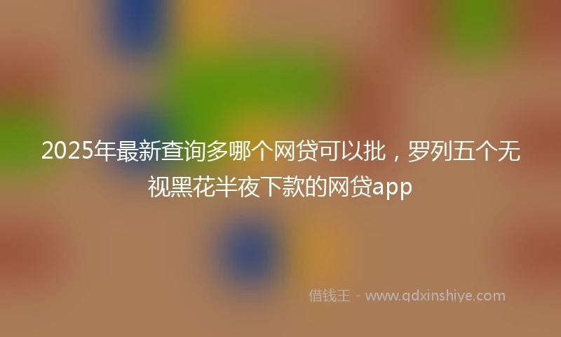 2025年最新查询多哪个网贷可以批，罗列五个无视黑花半夜下款的网贷app