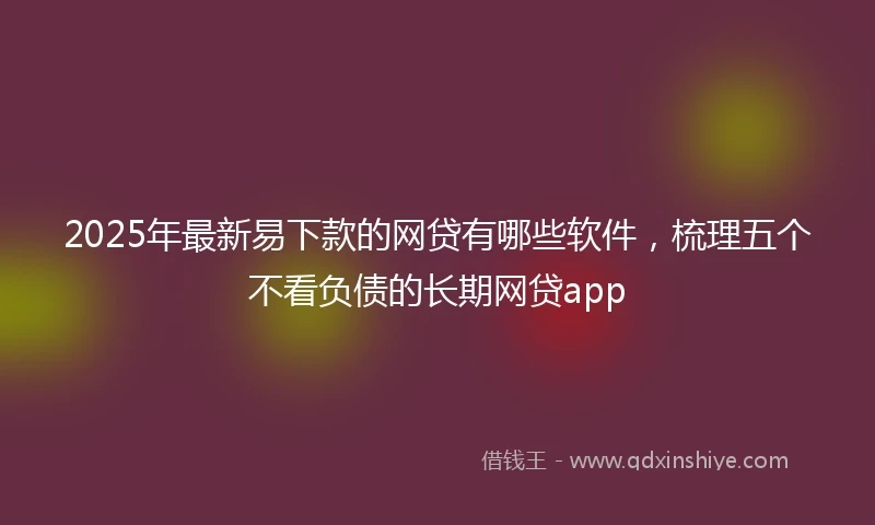 2025年最新易下款的网贷有哪些软件，梳理五个不看负债的长期网贷app