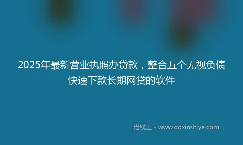2025年最新营业执照办贷款，整合五个无视负债快速下款长期网贷的软件
